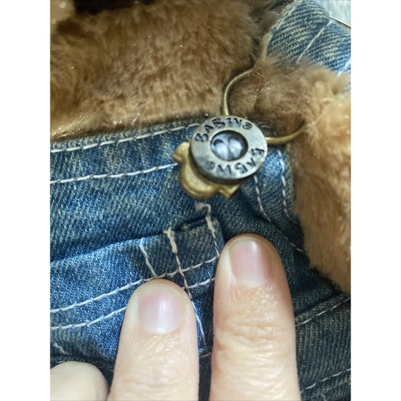 BUILD-A-BEAR  Brown Tan Dog Cute Caramel Pup Plush Stuffed Animal & Overalls - Picture 3 of 7